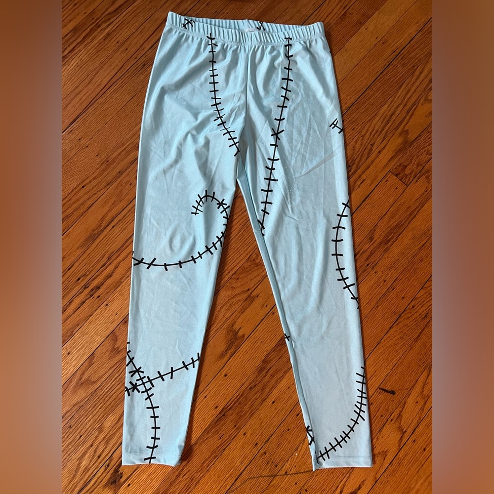 Sally from the Nightmare Before Christmas Pattern Womens Leggings - Light Blue